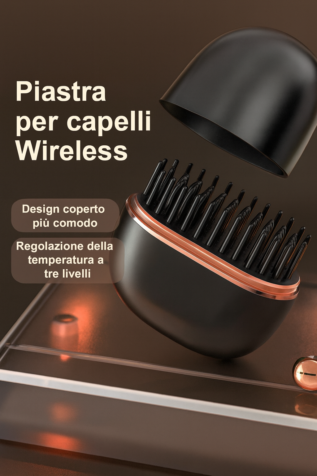 Mini Brush Pro: mini spazzola lisciante senza fili