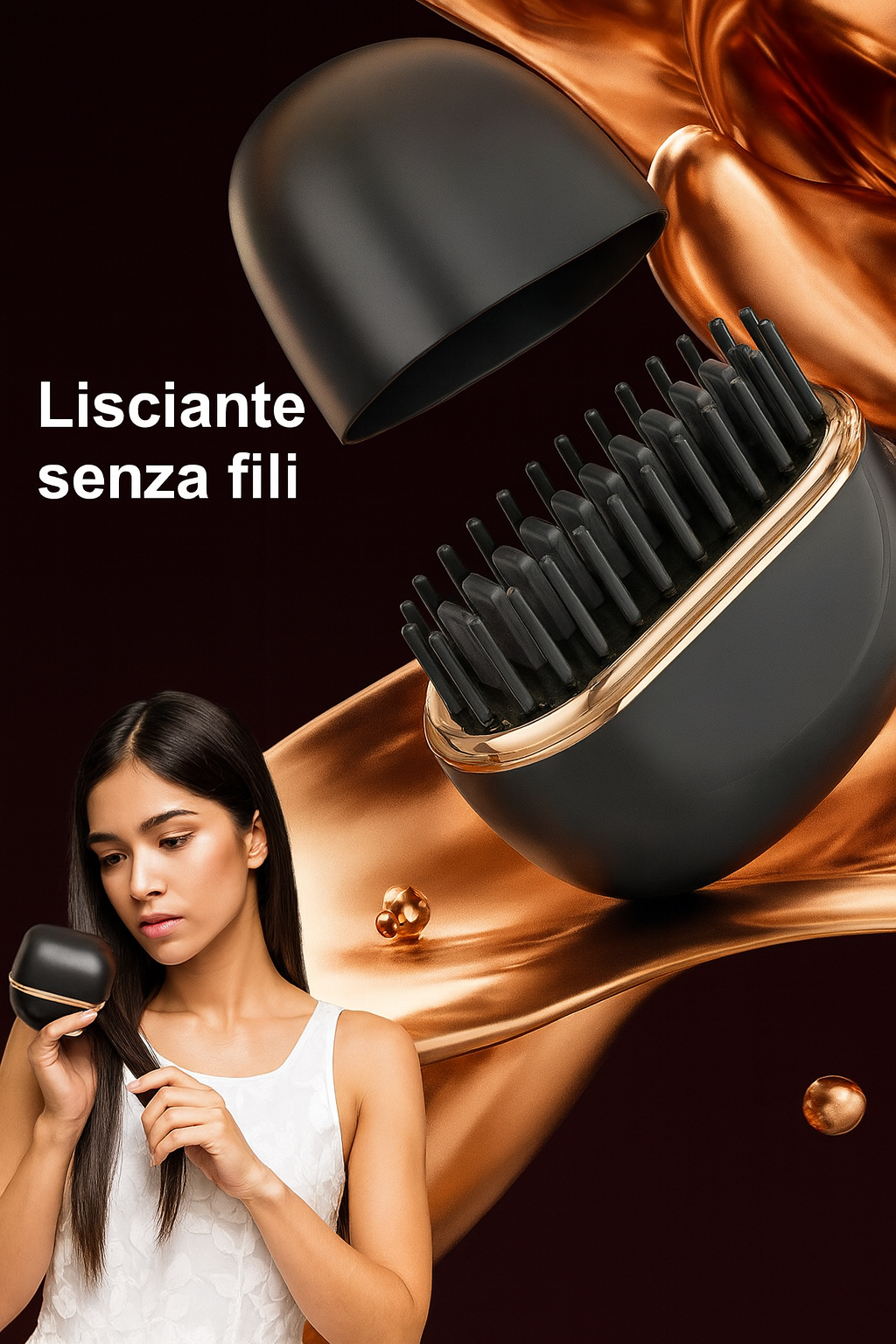Mini Brush Pro: mini spazzola lisciante senza fili