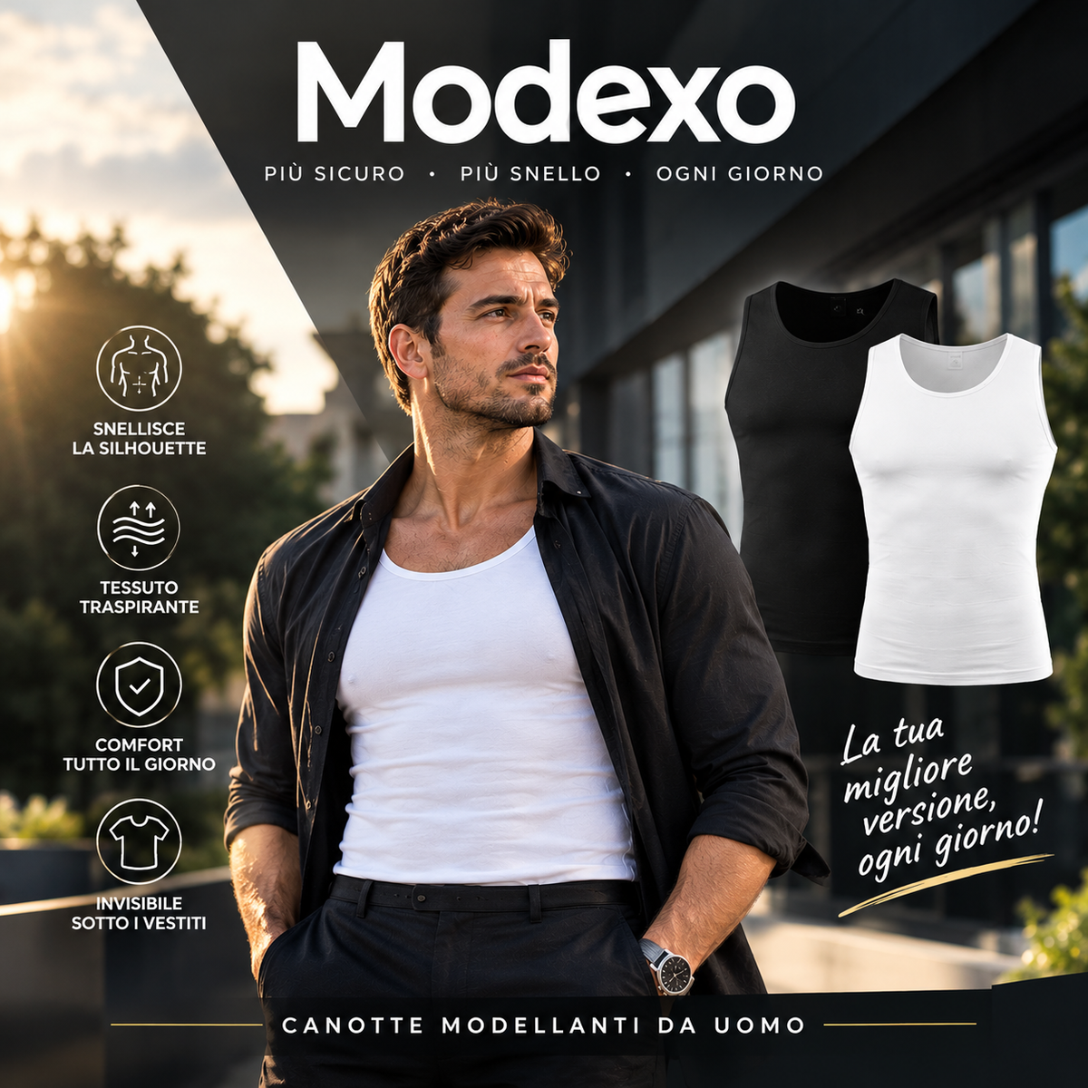 Modexo-Canotta Modellante Uomo